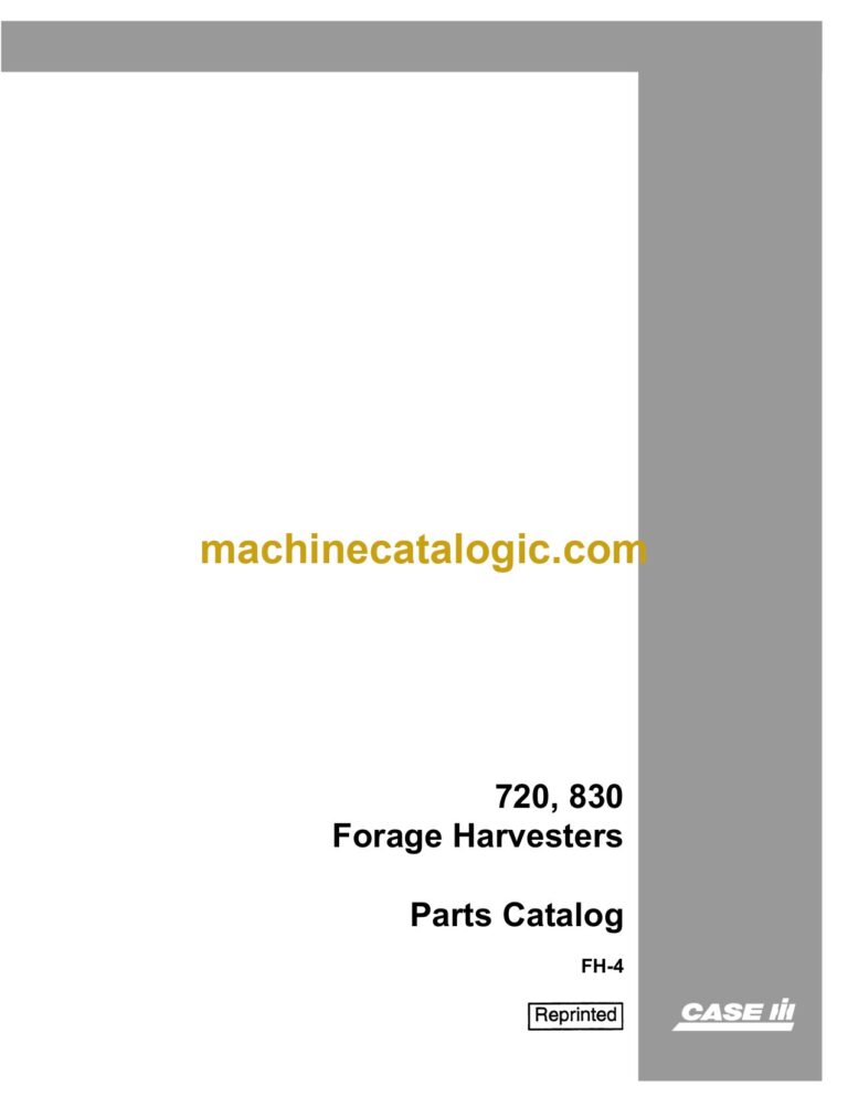 Case 720, 830 Forage Harvesters Parts Catalog