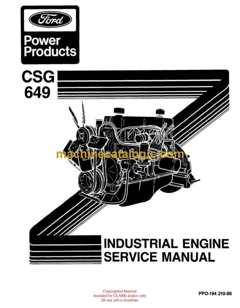 Ford CSG649 Industrial Engine Service Manual