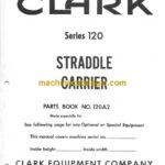 Clark Series 120 Straddle Carrier Parts Manual (X120A2)