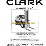 Clark Clarklift CY40 Forklift Parts Manual (X28A)