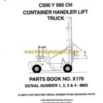 Clark C500 Y 950CH Container Handler Lift Truck Parts Manual (X178)