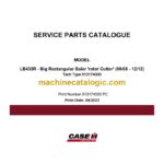 Case LB433R Big Rectangular Baler 'rotor Cutter Service Parts Catalogue
