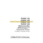 Case Puma 185, 200, 220, 240 Multicontroller AFS Connect PowerDrive Tractor Operator Manual