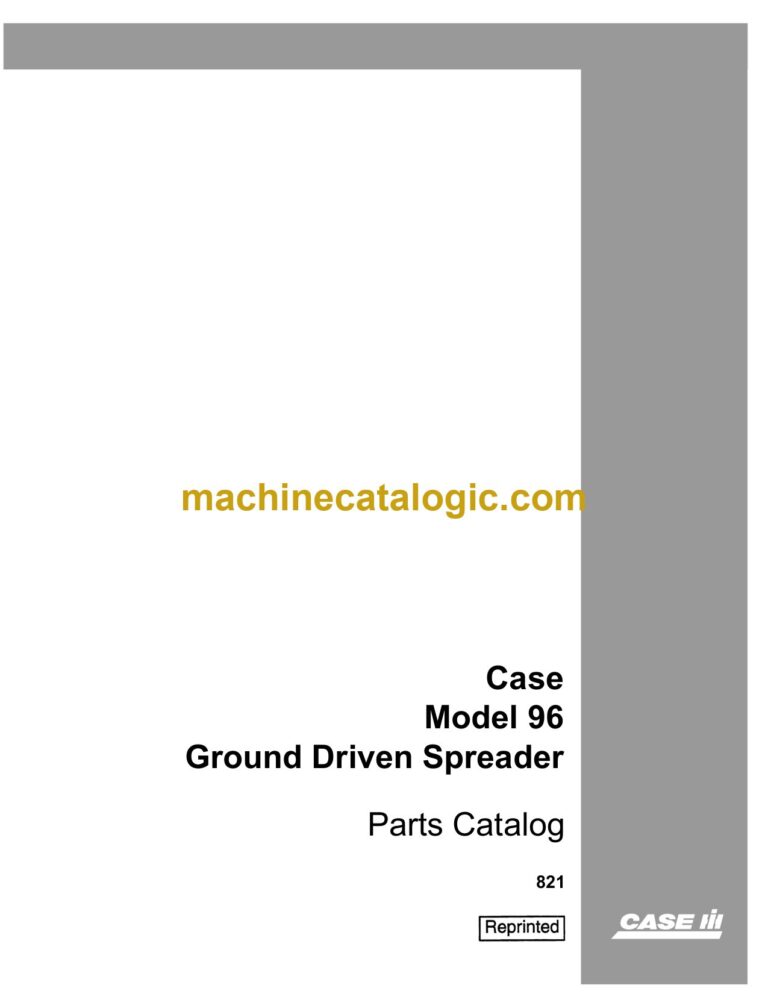 Case Model 96 Ground Driven Spreader Parts Catalog