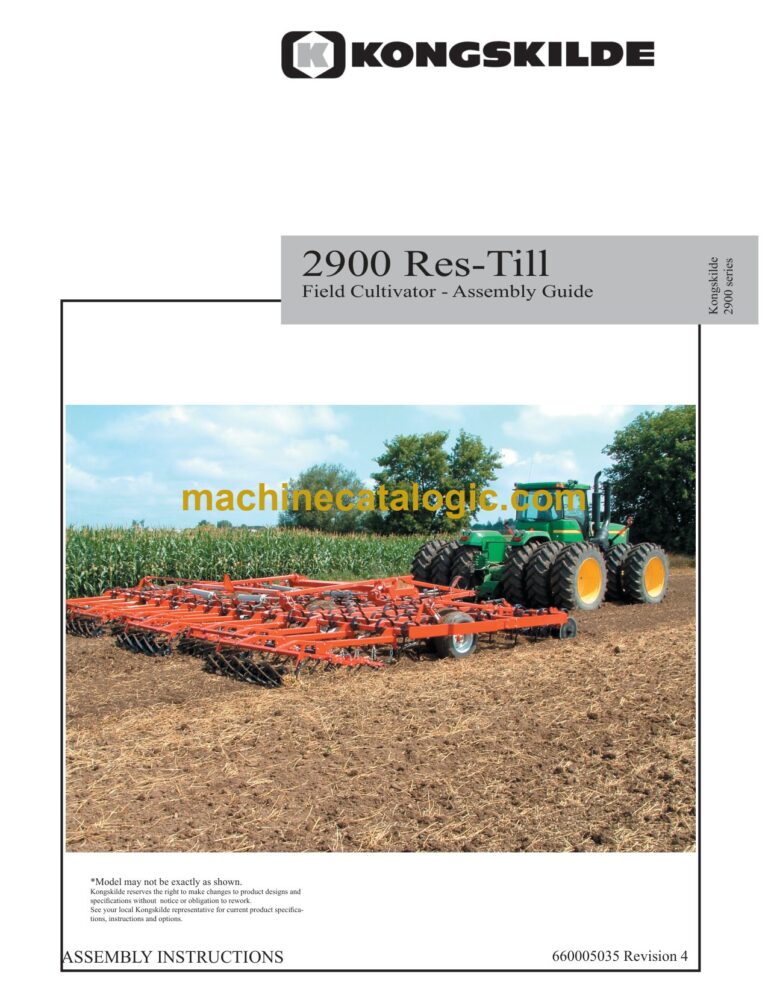 Kongskilde 2900 Res-Till Field Cultivator Assembly Instructions