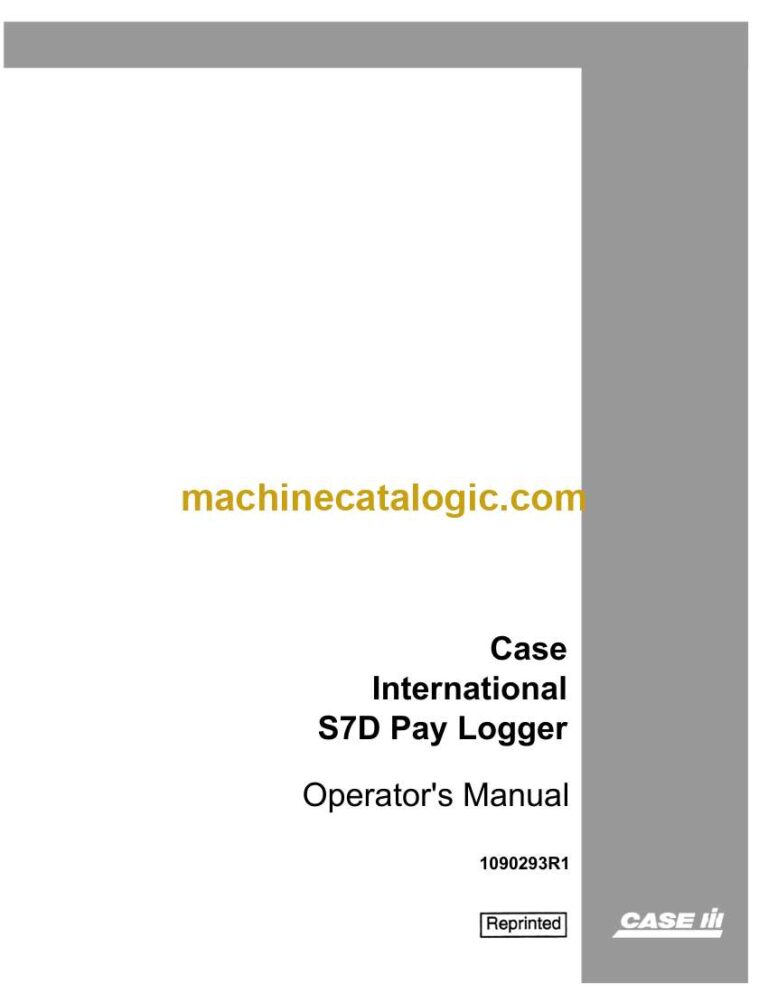 Case S7D Pay Logger Operators Manual
