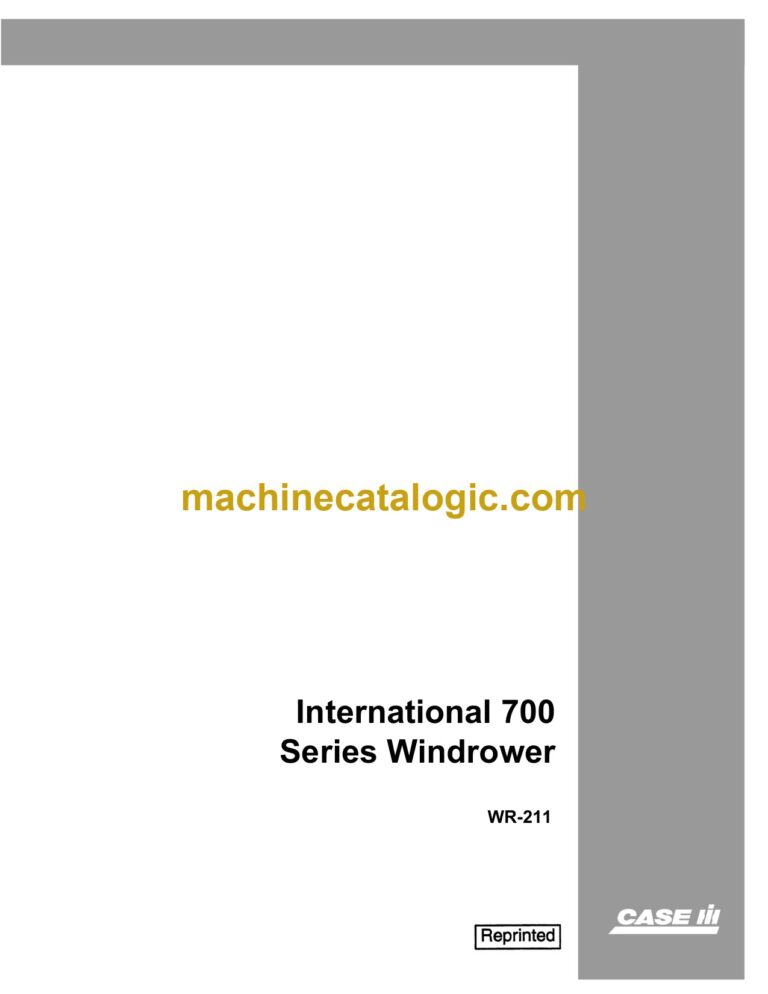 Case 700 Series Windrower Parts Catalog