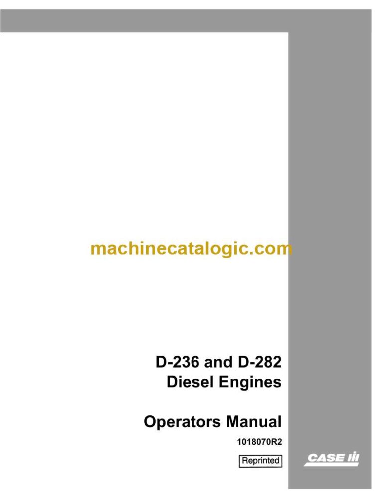 Case D236, D282 Diesel Engines Operator Manual