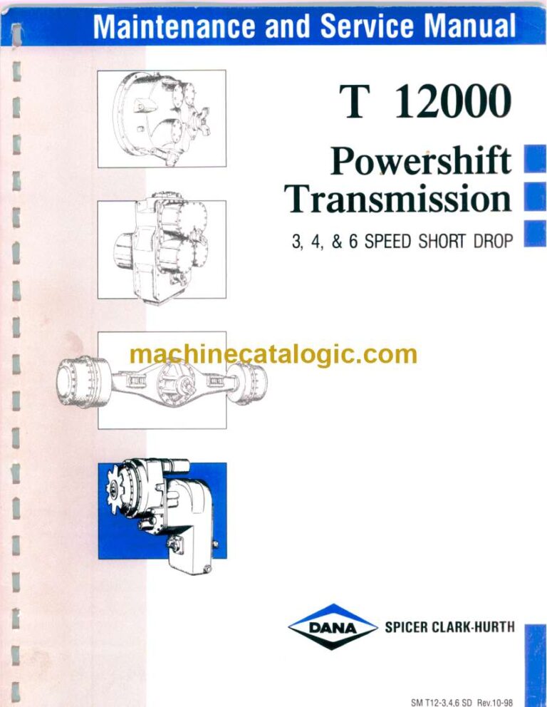 Dana Clark T12000 Powershift Transmission Maintenance and Service Manual
