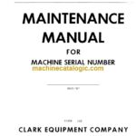 Clark HUT-E Code 14E Maintenance Manual (14E)