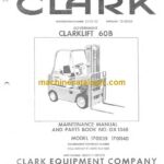 Clark Clarklift 60B Forklift Parts Manual (GX134B)