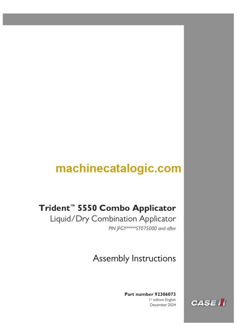 Case Trident 5550 Combo Applicator Liquid-Dry Combination Applicator Assembly Instructions