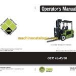 Clark GEX40, GEX45, GEX50 Forklift Operators Manual (OM-899)
