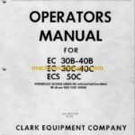 Clark EC30B, EC40B, EC30C, EC40C, ECS50C Forklift Operators Manual (O-172)