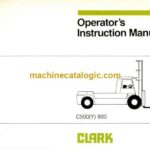 Clark C500Y-800 Forklift Operators Manual (OI-416)