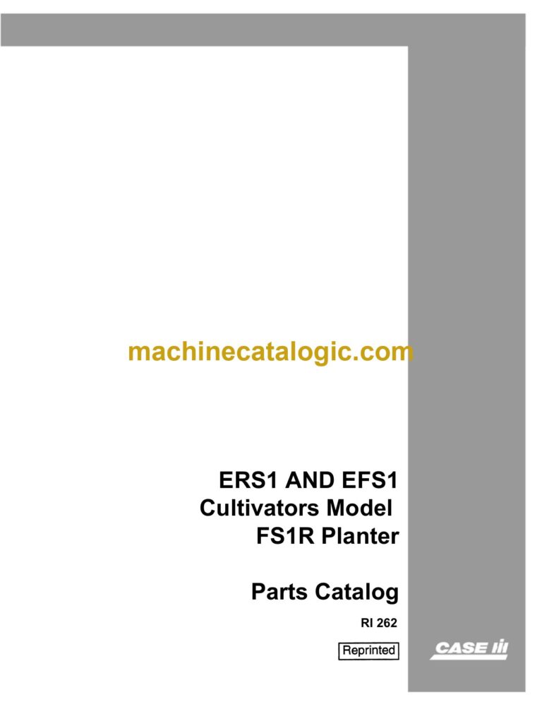 Case ERS1 AND EFS1 Cultivators Model FS1R Planter Parts Catalog