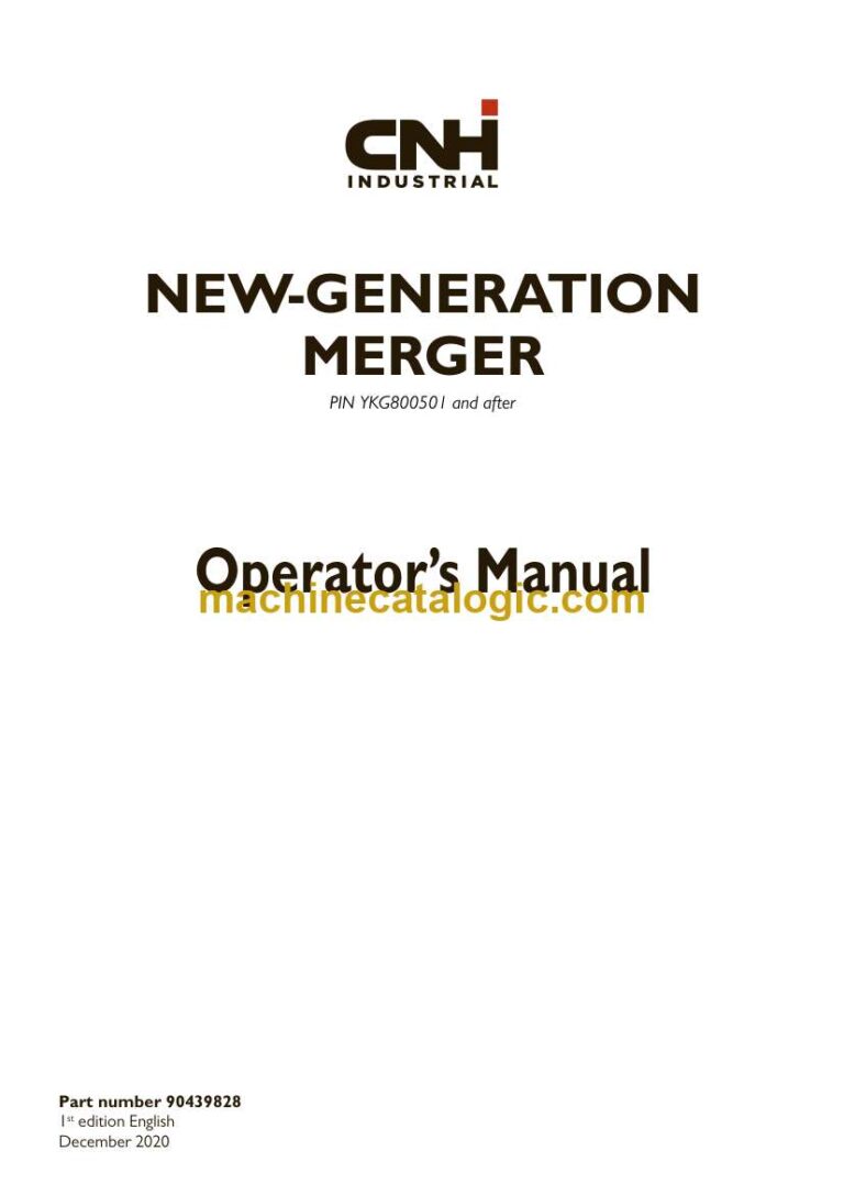 CNH New Generation Merger Operator Manual