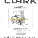 Clark Clarklift 60B Forklift Parts Manual (GX134B1)