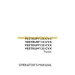 Case Vestrum 100CVX, 110CVX, 120CVX, 130CVX Tractor Operator Manual