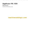 Case FA1030 Applicator Operator Manual