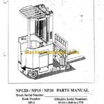 Clark NP12D, NP15, NP20 Forklift Parts Manual (NP-2)