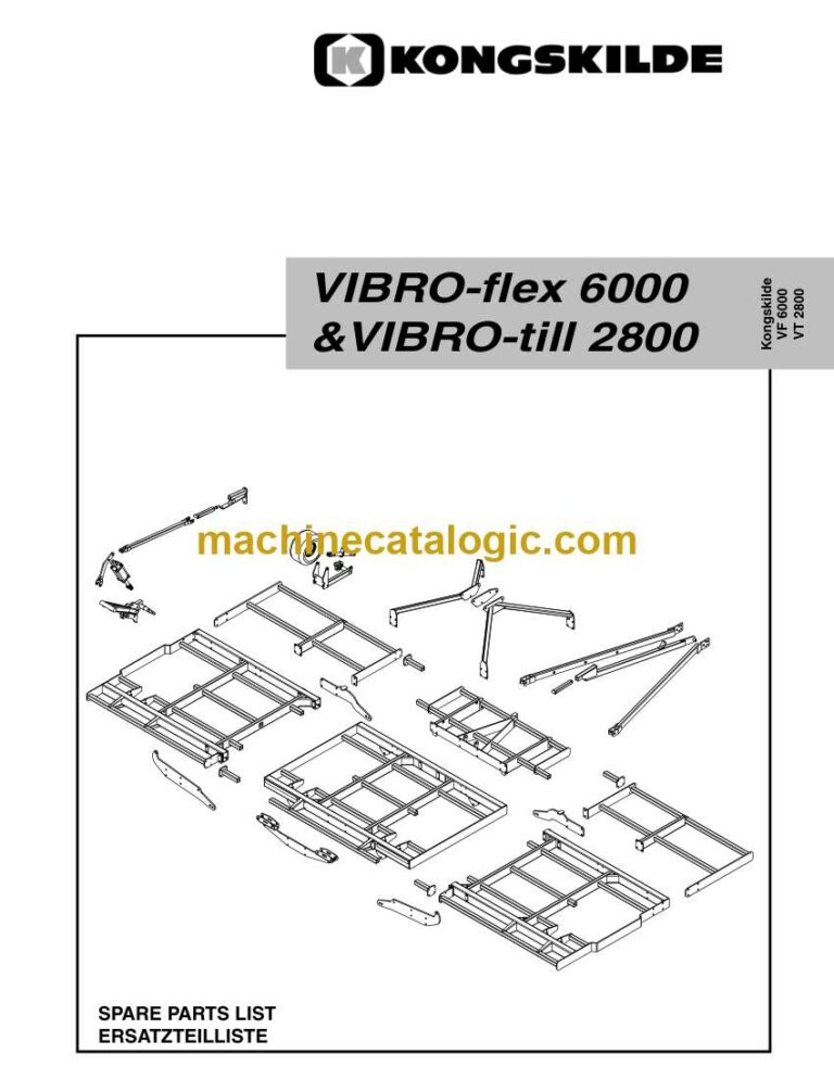 Kongskilde VibroFlex 6000 and Vibro-Till 2800 Spare Part List