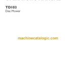 Case TD103 Disc Mower Operator Manual