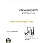 Clark CGC40, CGC50, CGC55, CGC60, CGC70 PSI 4X Engine Truck Forklift Service Manual (SM1058)