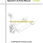 Clark CJ55A Hand Pallet Truck with Brake Operator and Parts Manual