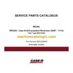 Case WD1203 Self-propelled Windrower Service Parts Catalogue