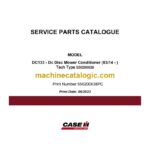 Case DC133 Disc Mower Conditioner Service Parts Catalogue
