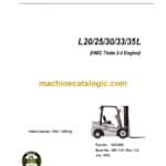 Clark L20, L25, L30, L33, L35 L HMC Theta 2.4 Engine Forklift Service Manual (SM1147)