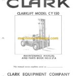 Clark Clarklift CY150 Forklift Parts Manual (X57A)