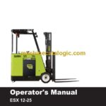 Clark ESX12-25 Forklift Operators Manual (OM-718)