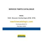 New Holland VG4D Wisconsin 4 Cyl Gas Engine Service Parts Catalogue