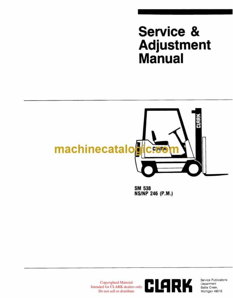 Clark NS, NP 246 P.M. Service Manual (SM538)