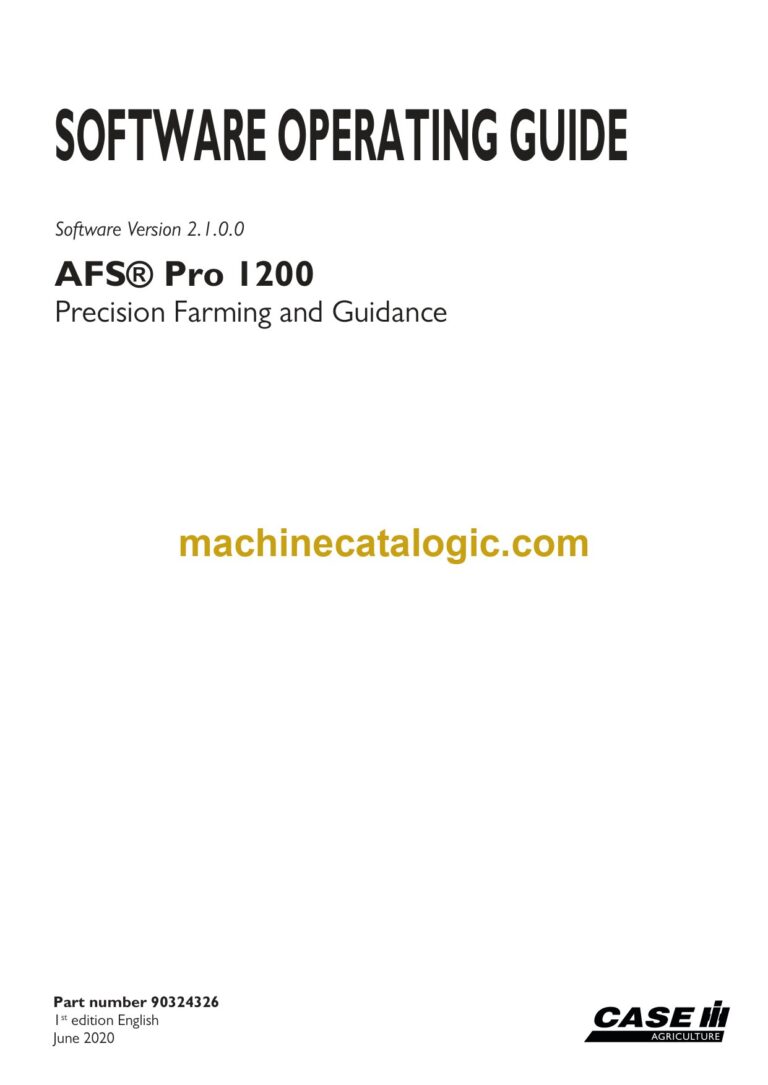 Case AFS Pro 1200 Precision Farming and Guidance Software Operating Guide (90324326)