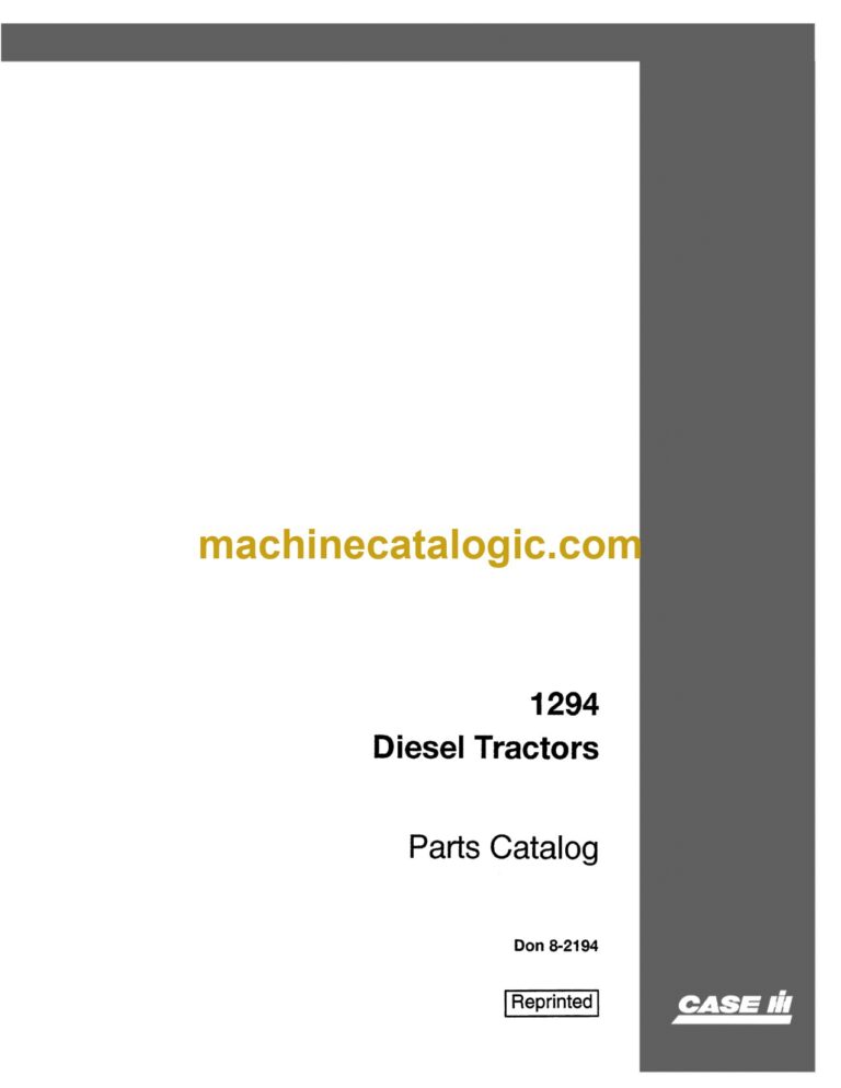 Case 1294 Diesel Tractors Parts Catalog
