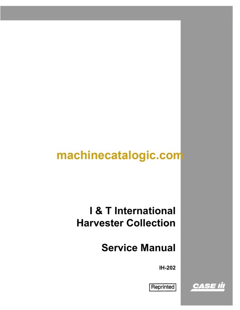 Case Harvester Collection I & T International Service Manual