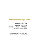 Case Puma 150CVX, 165CVX Stage 5 Drive Tractor Operator Manual