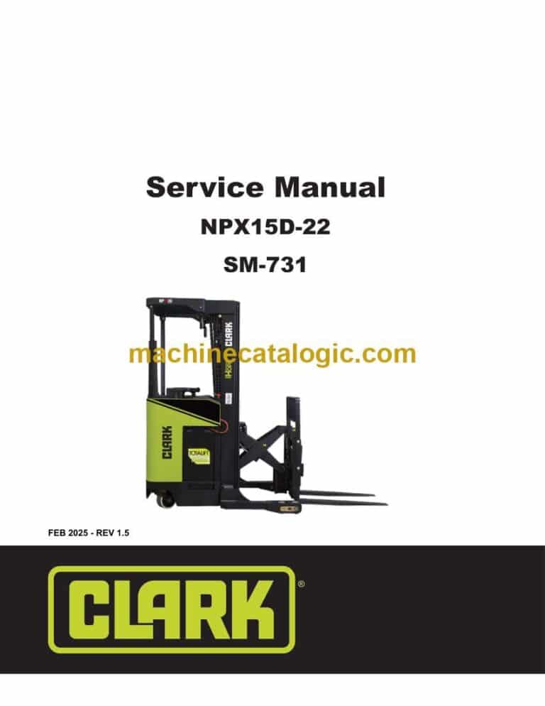 Clark NPX15D-2 Forklift Service Manual (SM731)