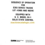 Clark E355 Series Truck Equipped With GE Model EV1 Solid State Control Sequence of Operation