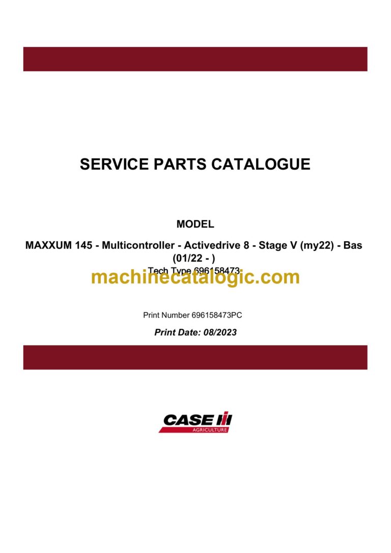 Case Maxxum 145 Stage 5 Multicontroller Activedrive 8 Service Parts Catalogue