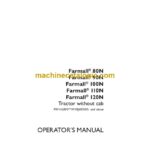 Case Farmall 80N, 90N, 100N, 110N, 120N Tractor Operator Manual