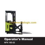 Clark NPX 15D-22 Forklift Operators Manual (OM-731)