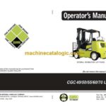 Clark CGC40, CGC50, CGC55, CGC60, CGC70 L Forklift Operators Manual (OM-764)