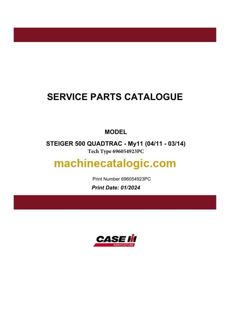 Case Steiger 500 Quadtrac Service Parts Catalogue