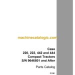 Case 220, 222, 442 and 444 Compact Tractors Parts Catalog