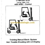 Clark CTM, CEM 10-20 With HPB1 Control Training Manual (SM5167)