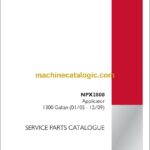 Case NPX2800 Applicator Service Parts Catalogue
